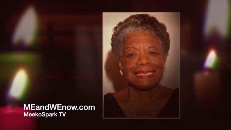 Maya Angelou portrait by candles